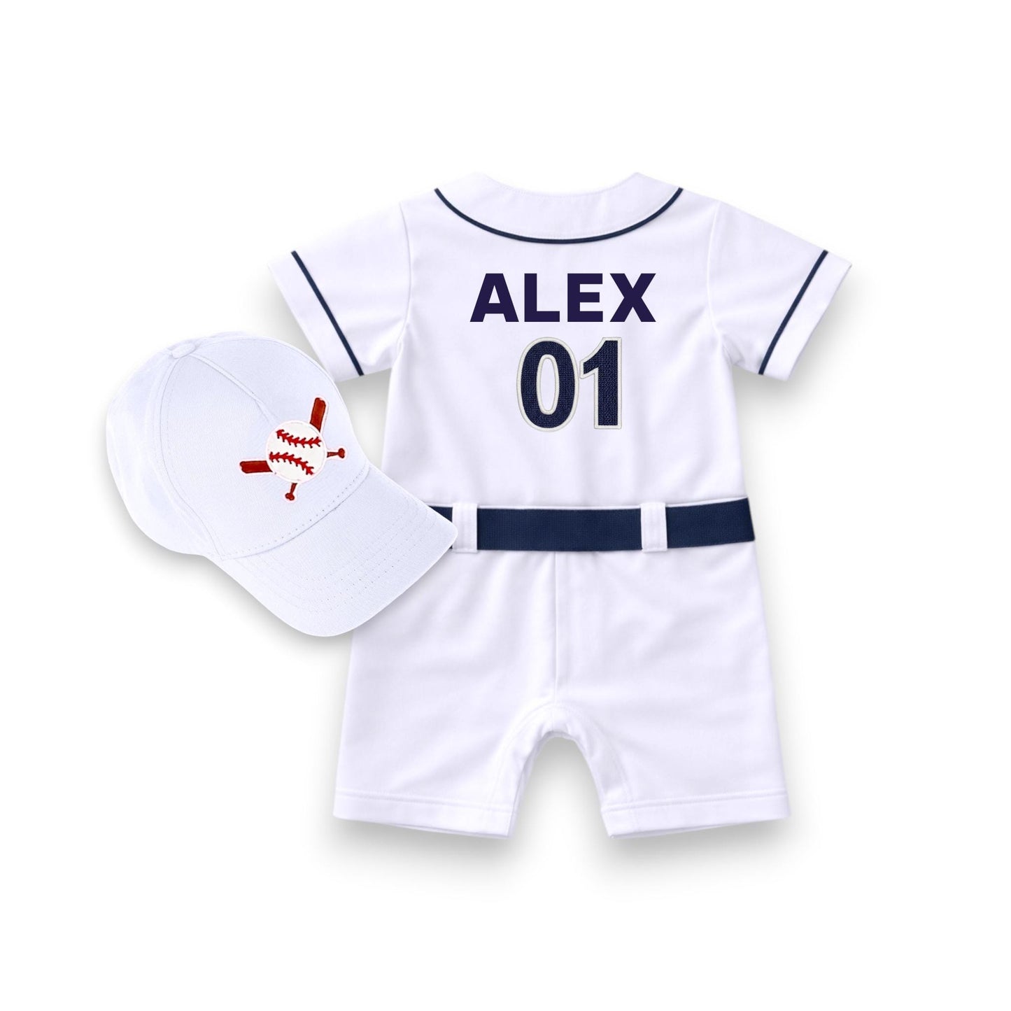 Custom Baseball Jersey Romper for Baby — size chart