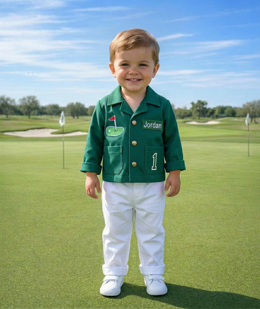 Kids Green Golf Jacket