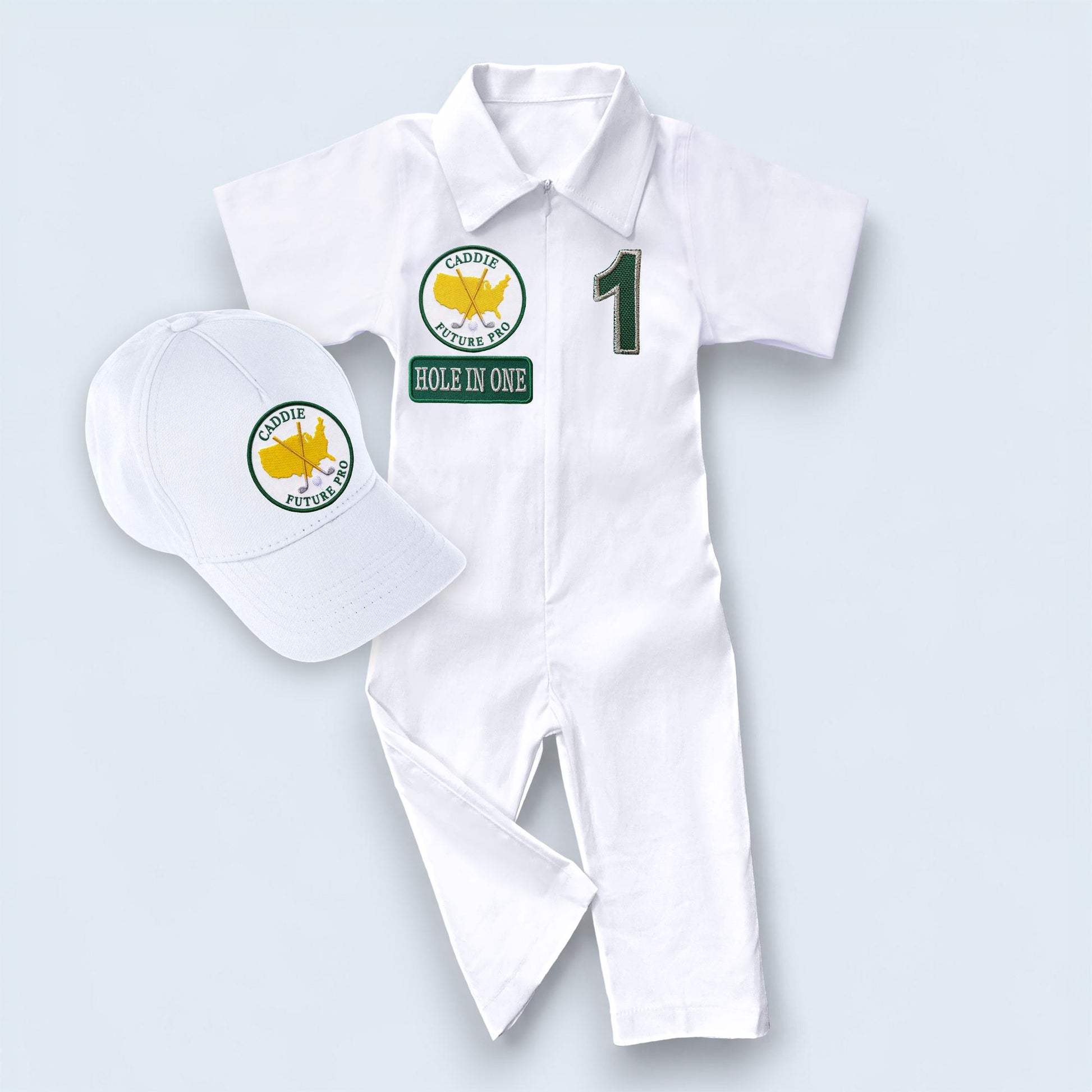 Matching Family Golf Caddie Jumpsuit Set — model photo