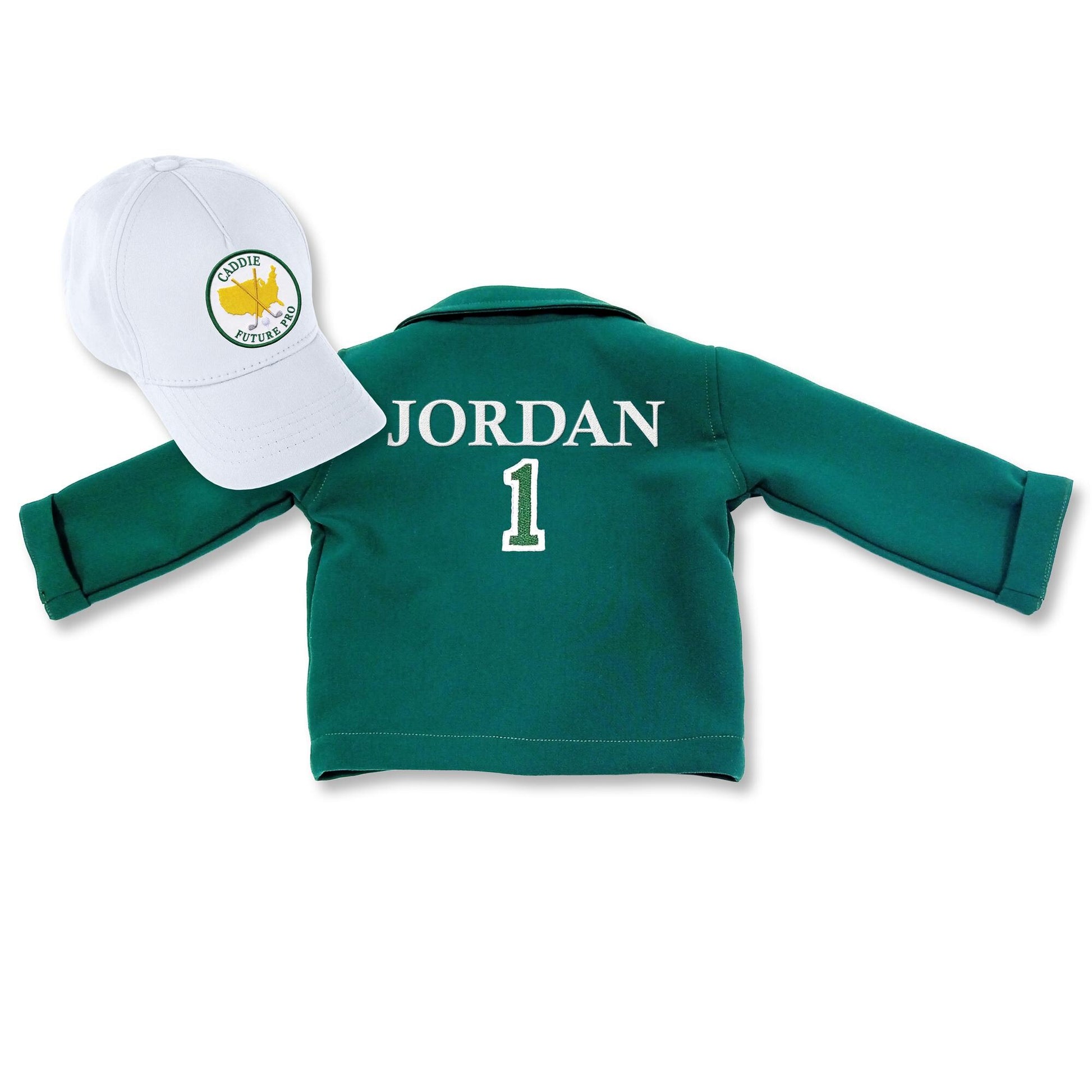 Kids Green Golf Jacket — set contents