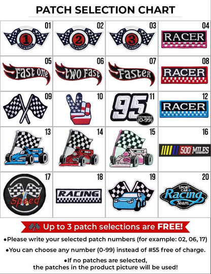 Family Racing Pit Crew Outfits — front view