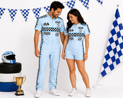 Family Racing Pit Crew Outfits — fabric detail